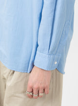 Narrow Collar Shirt Sax Blue by Still By Hand | Couverture & The Garbstore
