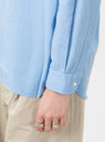 Narrow Collar Shirt Sax Blue