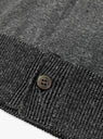 Melange Knit Polo Cardigan Grey