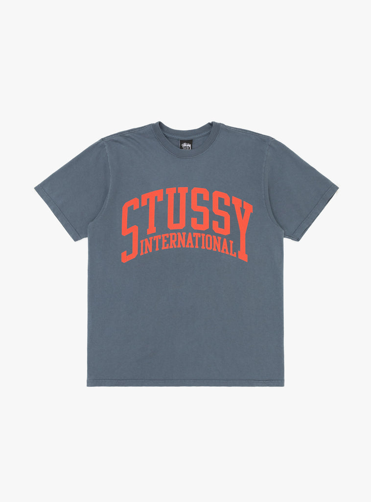 stussy international pig dyed t shirt indigo 