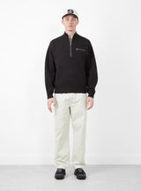 Half Zip Mock Neck Sweater Black by Stüssy | Couverture & The Garbstore