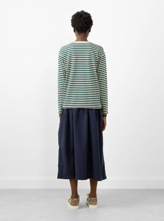 Coolmax Stripe Jersey L/S Tee Green by nanamica | Couverture & The Garbstore