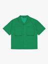 Short Sleeve Camp Shirt Green Wild Things