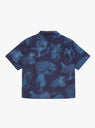Short Sleeve Camp Shirt Nature Mosaic Blue Wild Things 