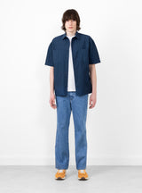 2CH Twin Wash Flare Fit Jeans Washed Indigo on model 