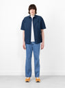 2CH Twin Wash Flare Fit Jeans Washed Indigo on model 