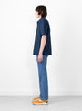 2CH Twin Wash Flare Fit Jeans Washed Indigo on model 
