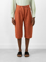 linen shorts terracotta cawley 