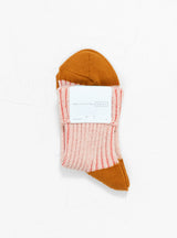Faded Turncuff Crew Sock Terracotta by Hansel From Basel | Couverture & The Garbstore