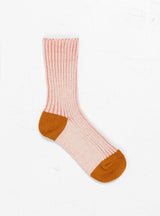 Faded Turncuff Crew Sock Terracotta by Hansel From Basel | Couverture & The Garbstore