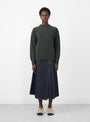 Broad Rib Crew Neck Grey by BEAMS BOY at Couverture and The Garbstore 