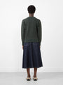 Broad Rib Crew Neck Grey by BEAMS BOY at Couverture and The Garbstore rear shot