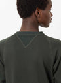Broad Rib Crew Neck Grey by BEAMS BOY at Couverture and The Garbstore on model 