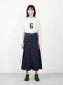 Denim 5-Pocket Maxi Skirt Blue Indigo