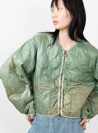 Nylon Quilting Cropped Bolero Light Green by Kapital | Couverture & The Garbstore
