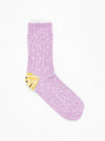 Rainbowy Happy Heel Socks Purple