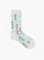 Twin Flower Socks Light Beige