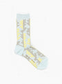 Twin Flower Socks Light Blue