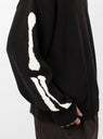 5G Cotton Knit BONE Crew Sweater Black