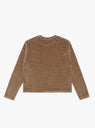 Striped Velvet Sweater Caramel