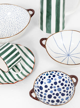 Mykonos Dessert Plate Green by Pomax | Couverture & The Garbstore
