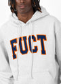 Logo Hoodie Melange Grey FUCT on model 