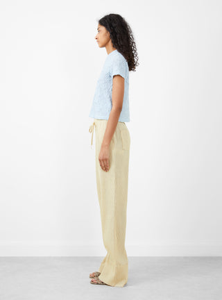 Andi Trousers Cotton Seersucker Stripe Yellow by Rejina Pyo | Couverture & The Garbstore