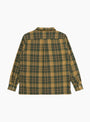 Long Sleeve Camp Collar Olive Plaid Brother Brother