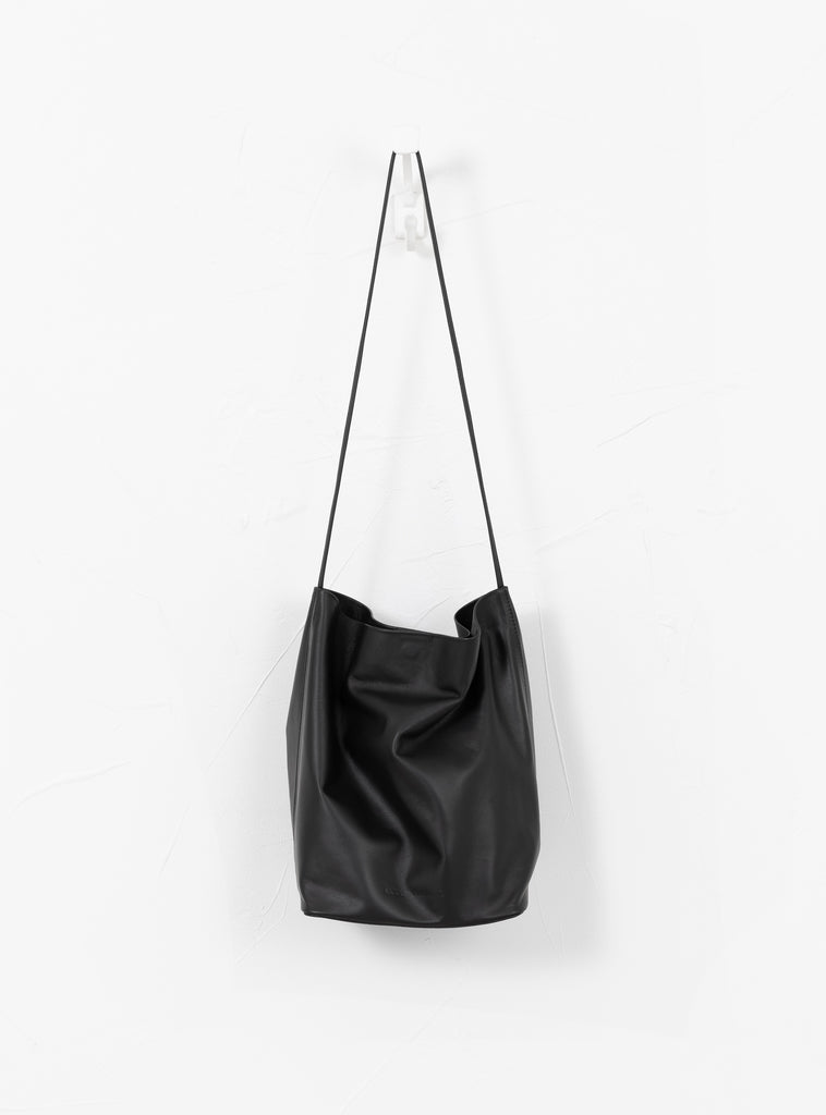 Single Strap Cross Body Bag Black Modern Weaving