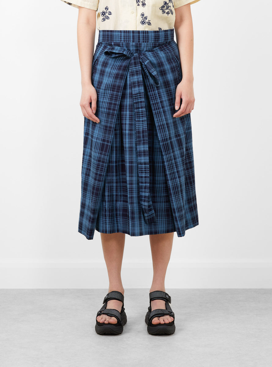 George Skirt - Indigo / White Stripes