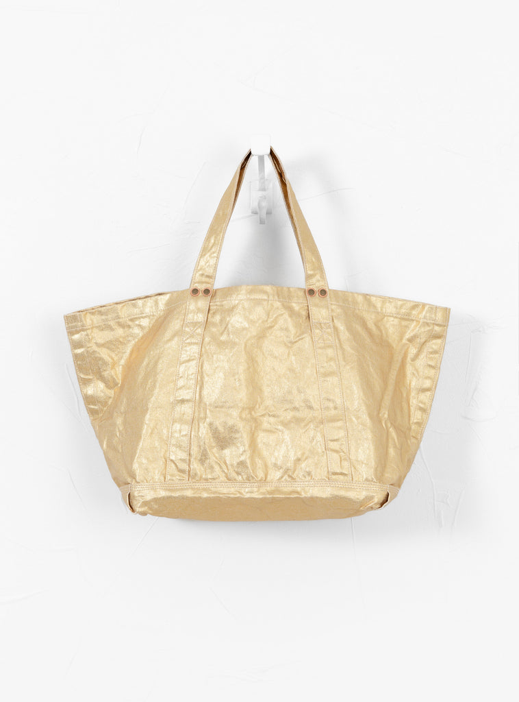 Foiled Canvas Tote Bag (L) Gold Kapital 