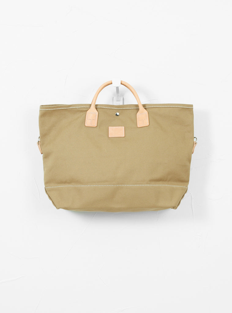 Canvas Utility 2 Way Bag Natural Heritage Leather At The Garbstore Front Profile