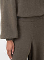 Soar Pants Teak Brown by Baserange at Couverture and The Garbstore Detail Shot