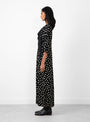 Dot Print Dress Black by TOGA PULLA at Couverture and The Garbstore side profile