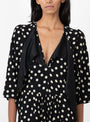 Dot Print Dress Black by TOGA PULLA at Couverture and The Garbstore close up 