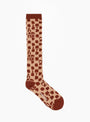 Chess Transparent Socks Rust Beige Gambit by Henrik Vibskov at Couverture and The Garbstore 
