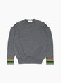 Border Knit Pullover Grey by TOGA VIRILIS at Couverture and The Garbstore