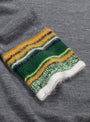 Border Knit Pullover Grey by TOGA VIRILIS at Couverture and The Garbstore cuff detailing