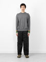 Border Knit Pullover Grey by TOGA VIRILIS at Couverture and The Garbstore on model 