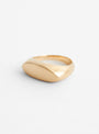 Flat Oval Ring Gold Plated by Helena Rohner at Couverture and The Garbstore 
