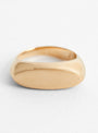 Flat Oval Ring Gold Plated by Helena Rohner at Couverture and The Garbstore close up 