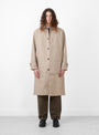 Tent Coat Khaki by foret at Couverture and The Garbstore on model