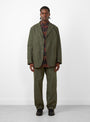 Brushed Herringbone Fatigue Pant Olive by Engineered Garments at Couverture and The Garbstore full profile