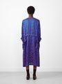 Chewing Dress Rust Blue Chess by Henrik Vibskov at Couverture and The Garbstore rear shot