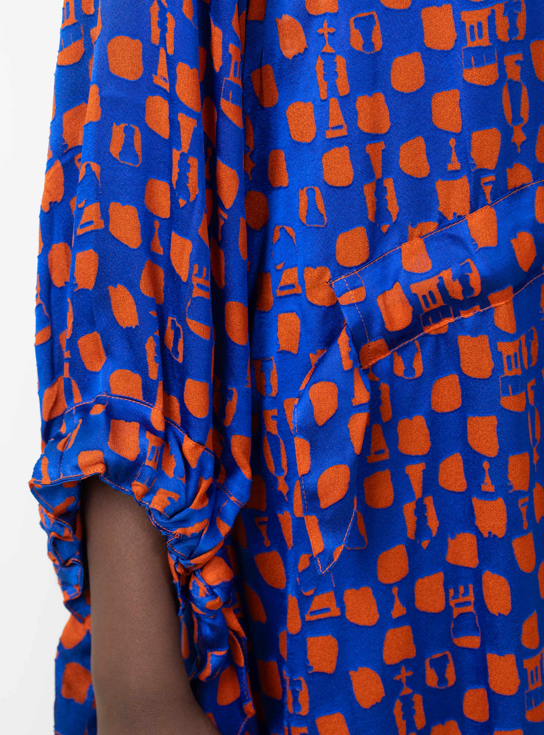 Chewing Dress Rust Blue Chess by Henrik Vibskov | Couverture & The Garbstore Chewing Dress Rust Blue Chess by Henrik Vibskov | Couverture & The Garbstore