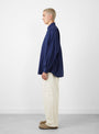 Garment-Dye Over Shirt Deep Blue by Still by Hand at Couverture and The Garbstore side profile