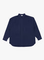 Garment-Dye Over Shirt Deep Blue by Still by Hand at Couverture and The Garbstore 