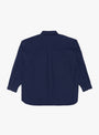 Garment-Dye Over Shirt Deep Blue by Still by Hand at Couverture and The Garbstore rear of shirt