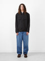Pelle Fine Broken Twill Overshirt Black by Norse Projects at Couverture and The Garbstore front shot
