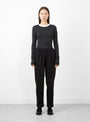 Abby Pants Black by Skall Studio at Couverture and The Garbstore front on 